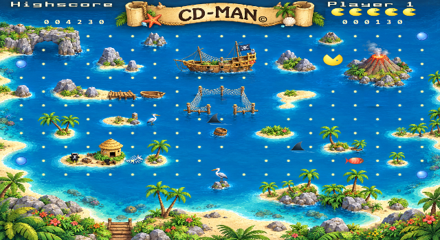 CD-Man Version 3: the South Pacific in the new HD artwork